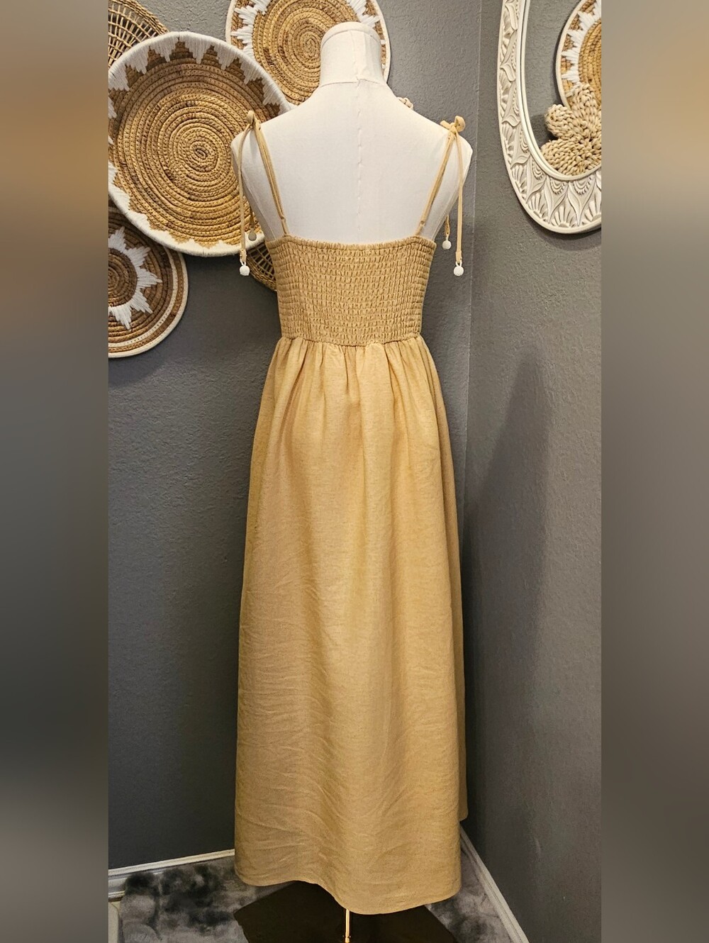 Caroline Constas Sand Richelieu Floral Embroidered Maxi Dress, Size-Sm NWT - Picture 6 of 16